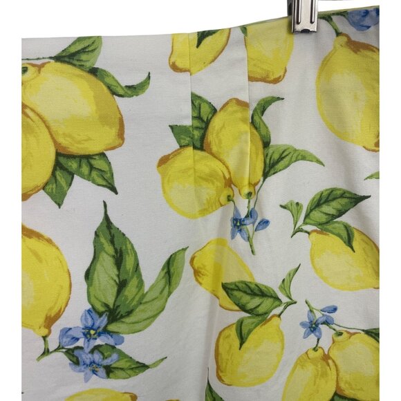 Talbots Textured Lemon Print Cotton Spandex Lined Pencil Skirt Womens Size 16 - Picture 5 of 8